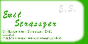 emil strasszer business card